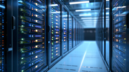Obraz premium Data center server room