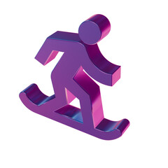 Beautiful abstract illustrations Blue Snowboarding symbol icons