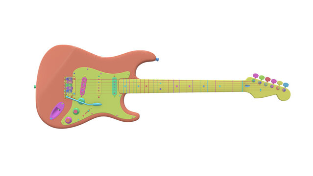 Electric Guitar Isolated on Transparent Background. Guitar electric guitar isolated musical instrument music instrument.