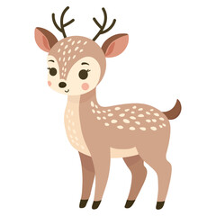 Cute little deer. Vector baby illustration