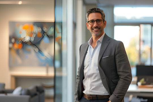 Vertrauensw&uuml;rdiger Business Mann im B&uuml;ro Alltag
