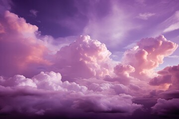 Amazing pink cloudscape with a touch of purple and blue - obrazy, fototapety, plakaty