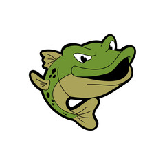 Fish sea animal. Vector image