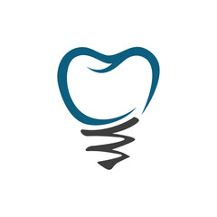 Dental implant logo design image