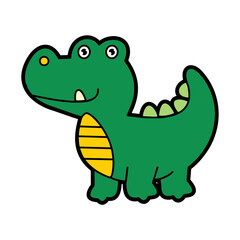 Fototapeta premium crocodile cartoon animal. Vector image