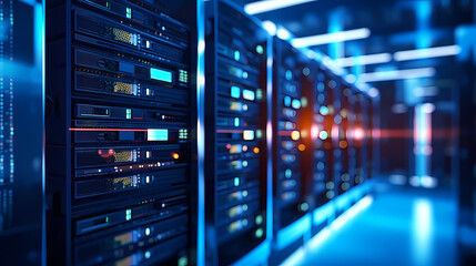 Naklejka premium Data center, the core hub of the digital era