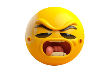 Angry emoticon transparent background PNG image