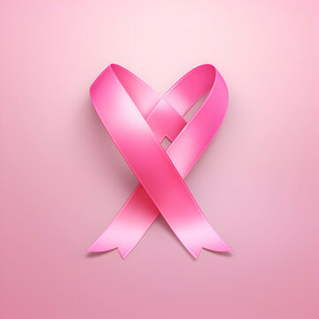 Breast Cancer Awareness Ribbon.  Illustration.