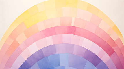 Obraz premium Geometric watercolor rainbow illustration isolated on white background