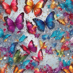 "Live up your project with this colorful image of vibrant butterflies. Perfect for a summer-inspired design!"