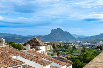 Panoramic view of the historical Andalusian city in Antequera, Spain