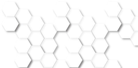 Abstract background with hexagonal geometric hexagon polygonal pattern background. 3d seamless bright white web cell and triangle abstract honeycomb background. white and gray backdrop wallpaper.
