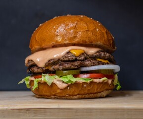 Photo of a burger 