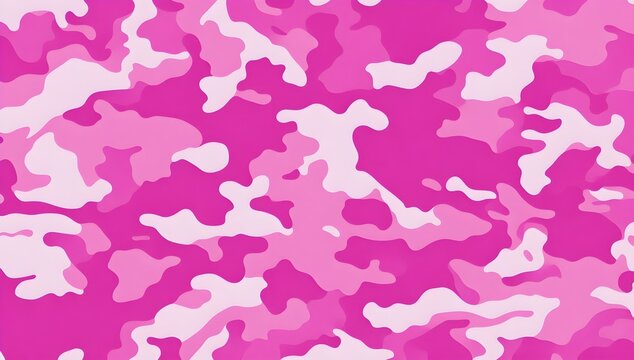 Pink military camouflage seamless pattern background. Army camo texture for seamless wallpaper.