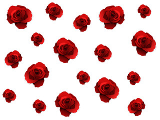 Fototapeta premium red roses seamless pattern