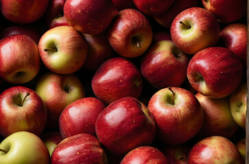 Fototapeta na wymiar Red apples. Ripe red apples. stack of Ripe red apples 