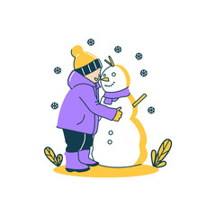 Winter Day - Flat Design