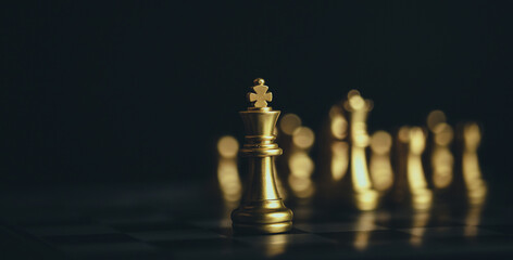 Chess game. Business, competition, strategy, leadership and success concept.