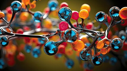 function protein molecule - obrazy, fototapety, plakaty