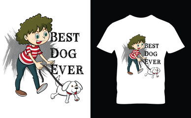 Dog t-shirt design.Colorful and fashionable t-shirt design for men and women.