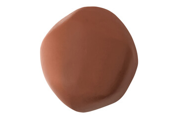 Brown plasticine isolated on transparent background.