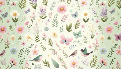 Paper Garden Fantasy: An Artful Array of Pastel Flora and Fauna