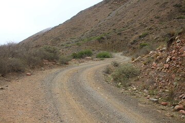 Rural landscape and mountains in northwest Argentina