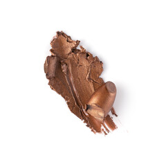 Golden colored lipstick smear smudge swatch