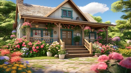 cottage cozy house exterior
