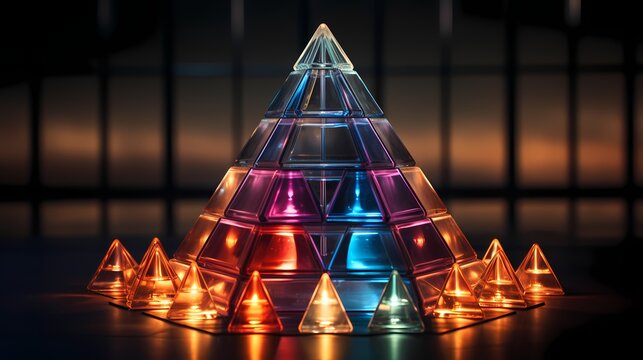 A prismatic hexagonal pyramid casting captivating shadows --ar 16:9 --v 5.2 --s 750** - Image #3 @maliktanveer