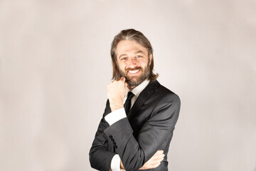 Businessman posing for headshot 