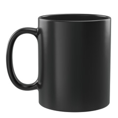 Blank black ceramic coffee mug mockup