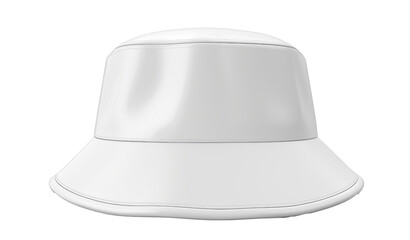 White bucket hat isolated PNG