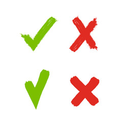 Yes and no sign hand painted object set