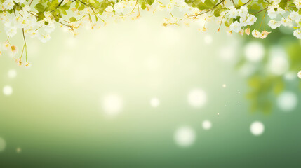 Obraz na płótnie Canvas Spring season, vibrant green background