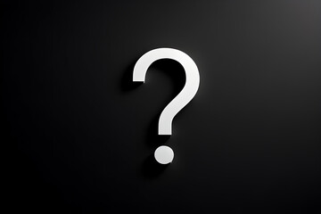 detailed image of a question mark sign isolated on a black background