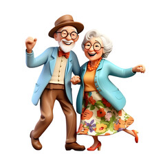 old couple dancing