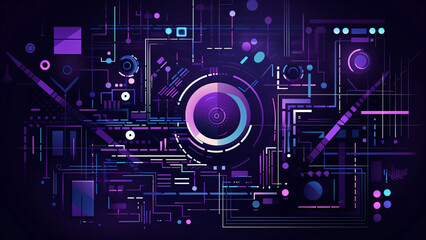 illustrated graphic design background in purple colors