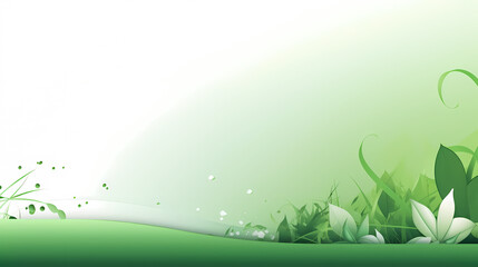 Spring season, vibrant green background