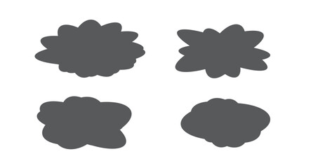 Set of speech bubbles isolated on white background. Chat and talk icon. Cloud icon. Vector illustration