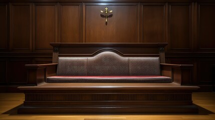 courtroom empty judge bench