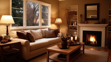homely living room cozy