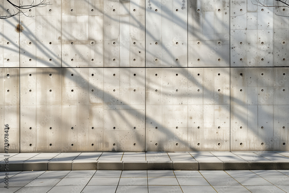 Poster concrete wall. background image. created with generative ai technology