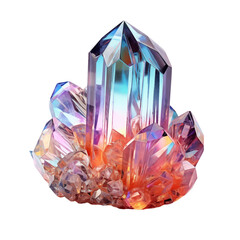 amethyst crystals contras isolated on transparent background - obrazy, fototapety, plakaty