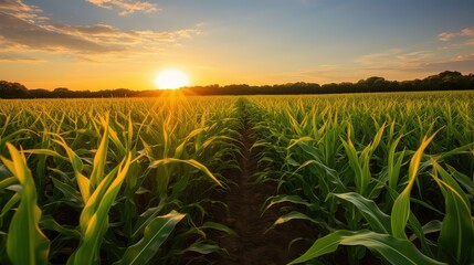 agriculture farm field corn - obrazy, fototapety, plakaty