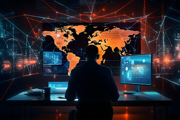 Hyperrealistic Vision of a Futuristic Workspace