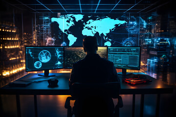 Hyperrealistic Vision of a Futuristic Workspace