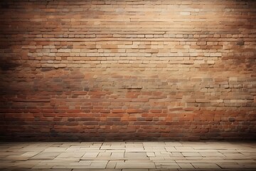 Old wall background with stained aged bricks Generative AI