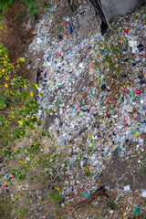 High angle view of ferris wheel at public park, The forest in the park has a lot of large trees, large trees that help fresh air