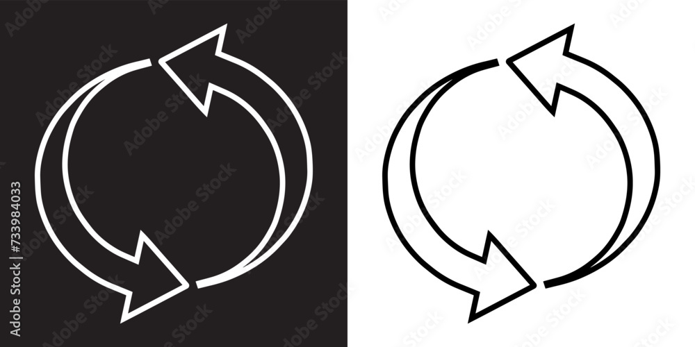 Poster repeat icon vector. refresh icon sign symbol in trendy flat style. reload arrow vector icon illustra